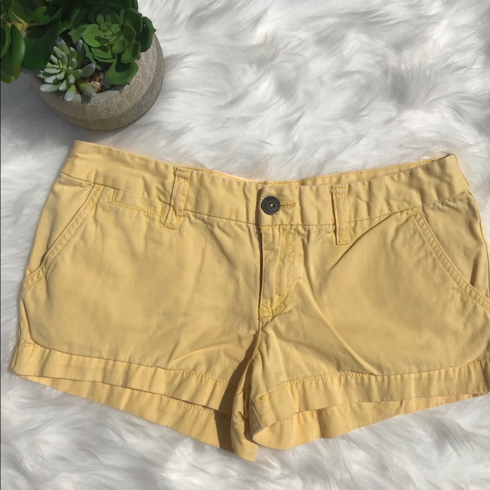 Mossimo Supply Co. Yellow Shorts (Size 7)